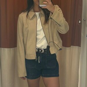 Madewell Suede Zip Front Jacket